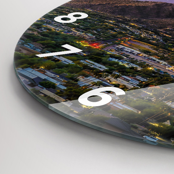 Kerek fali üvegóra Hegyi táj