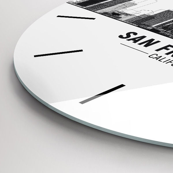 Kerek fali üvegóra San Francisco Skyline