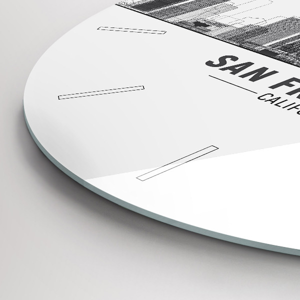 Kerek fali üvegóra San Francisco Skyline