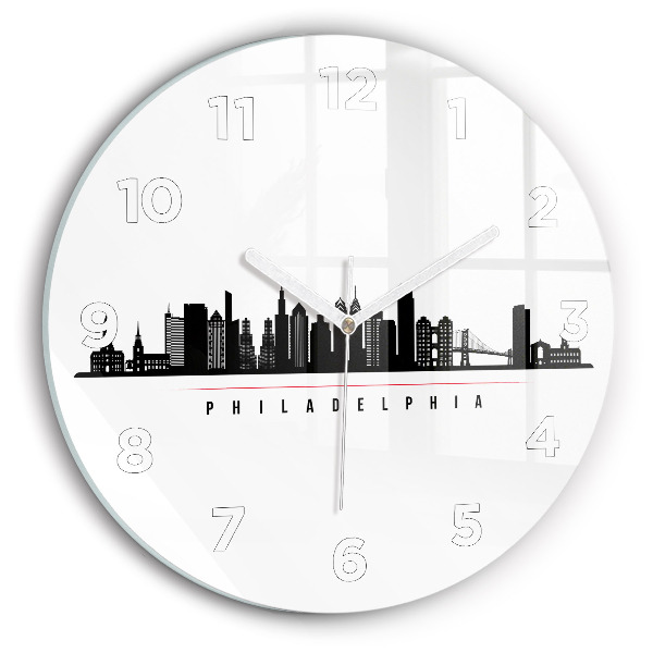 Kerek fali üvegóra Philadelphia illusztráció
