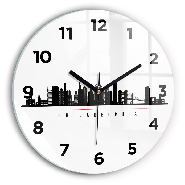 Kerek fali üvegóra Philadelphia illusztráció