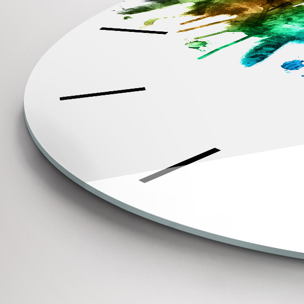 Kerek fali üvegóra Színes Philadelphia