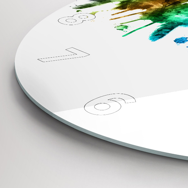 Kerek fali üvegóra Színes Philadelphia