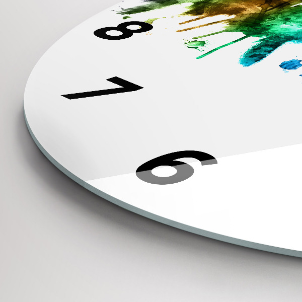 Kerek fali üvegóra Színes Philadelphia