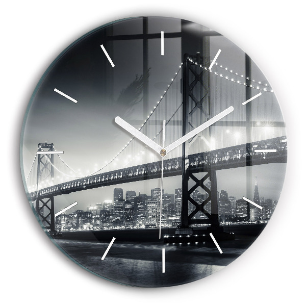 Kerek fali üvegóra San Francisco híd éjjel