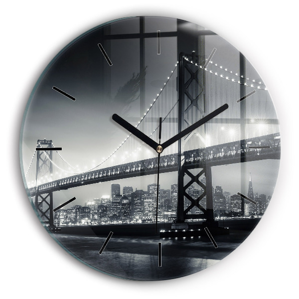 Kerek fali üvegóra San Francisco híd éjjel