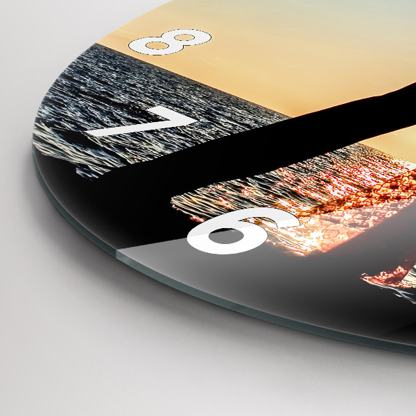 Kerek fali üvegóra Spanyol tánc a tengeren