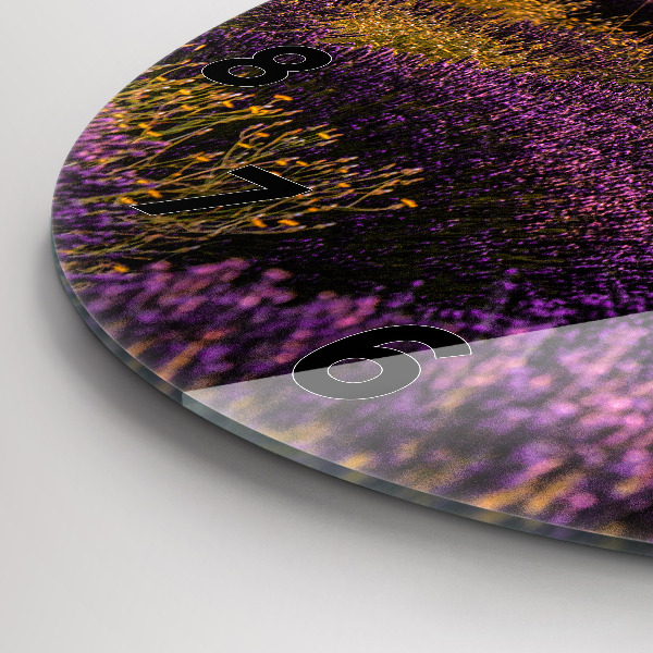 Kerek fali üvegóra Levendula rét Franciaország