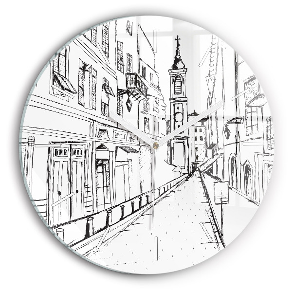 Kerek fali üvegóra Provence város rajza