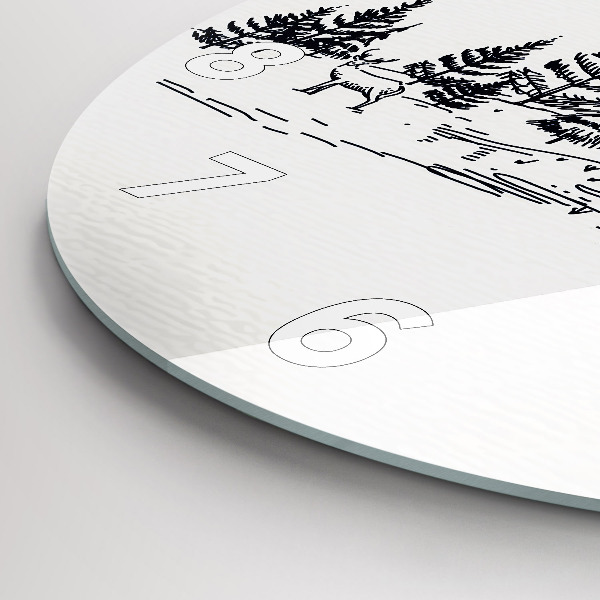 Kerek fali üvegóra Rajzfilm város