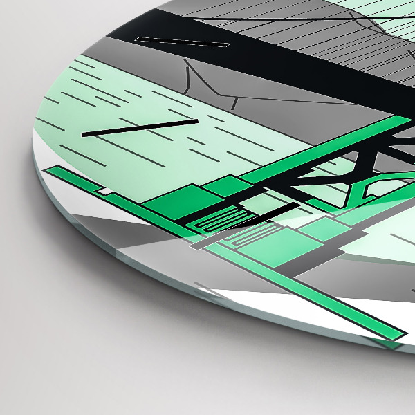 Kerek fali üvegóra Zöld híd