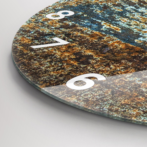 Kerek fali üvegóra Régi fém textúra