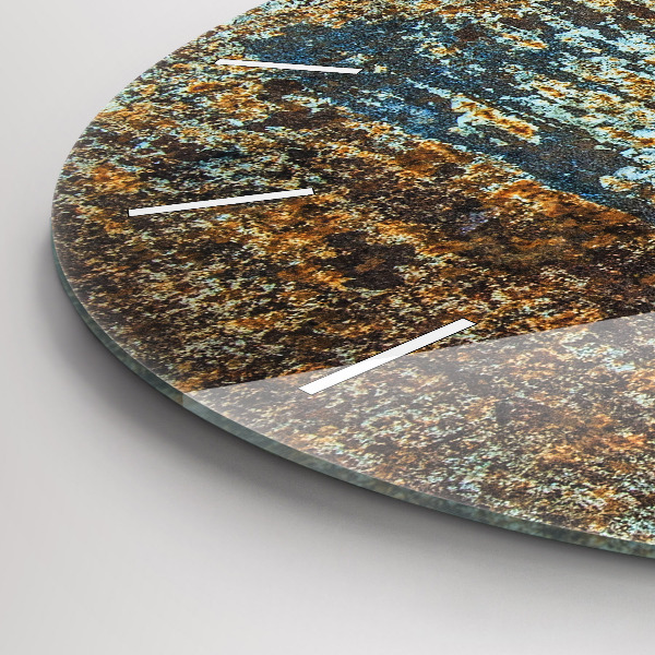 Kerek fali üvegóra Régi fém textúra