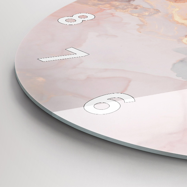 Kerek fali üvegóra Márvány textúra