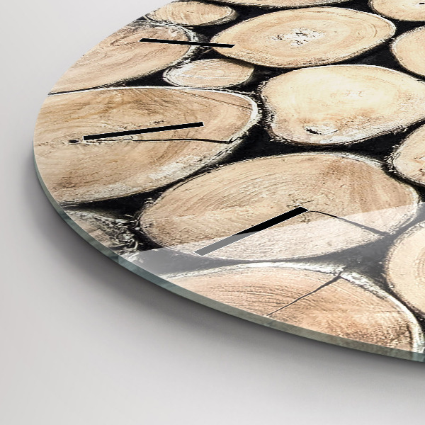 Kerek fali üvegóra Fatuskákat vágni