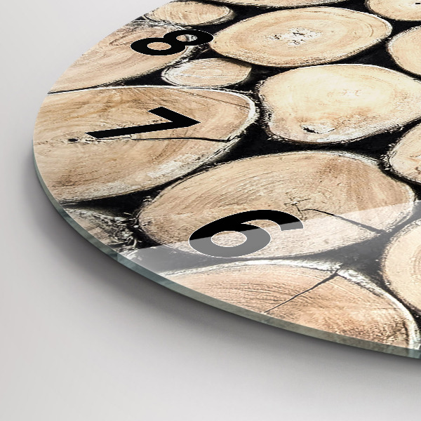 Kerek fali üvegóra Fatuskákat vágni