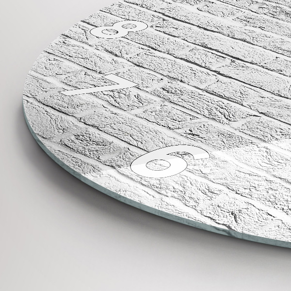 Kerek fali üvegóra Egy fal világos téglából