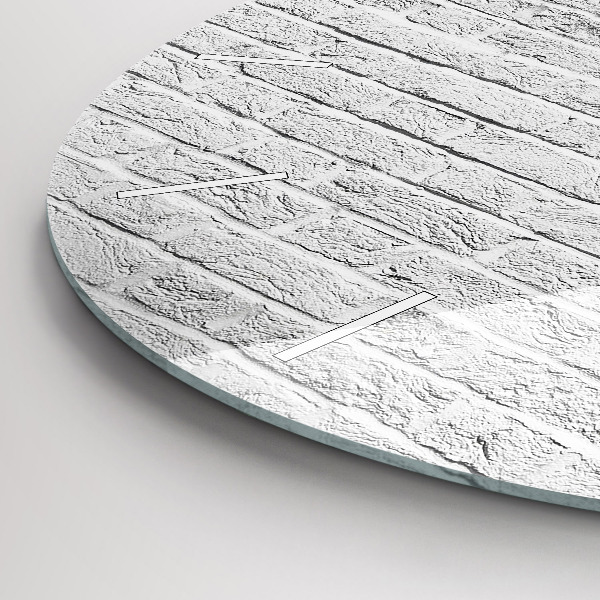 Kerek fali üvegóra Egy fal világos téglából