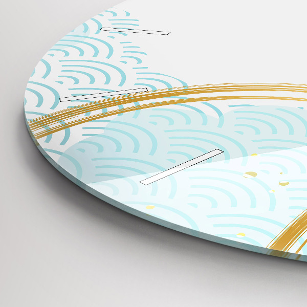 Kerek fali üvegóra Dekoratív minta