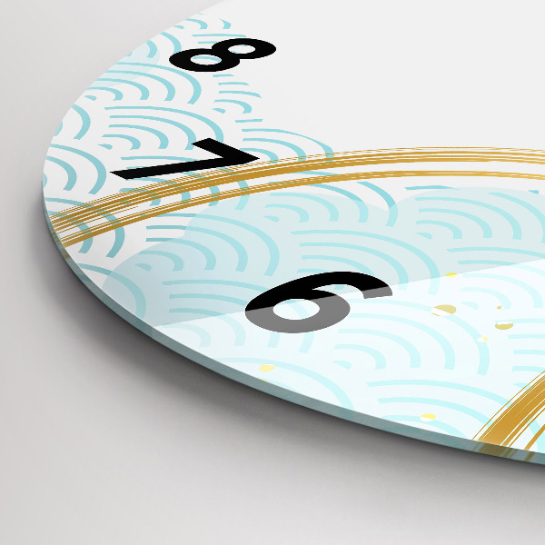 Kerek fali üvegóra Dekoratív minta