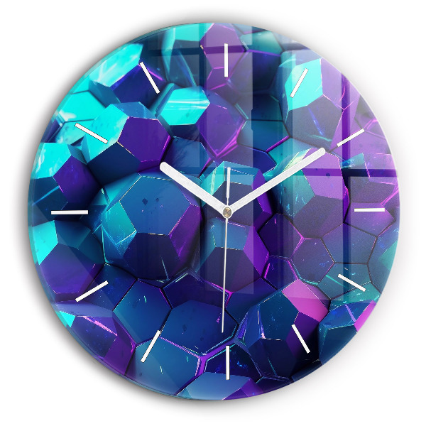 Kerek fali üvegóra Geometriai figurák