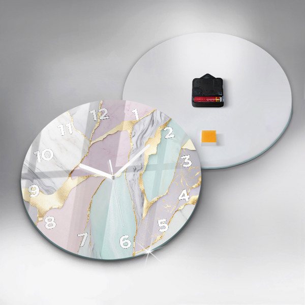 Kerek fali üvegóra Márvány minta