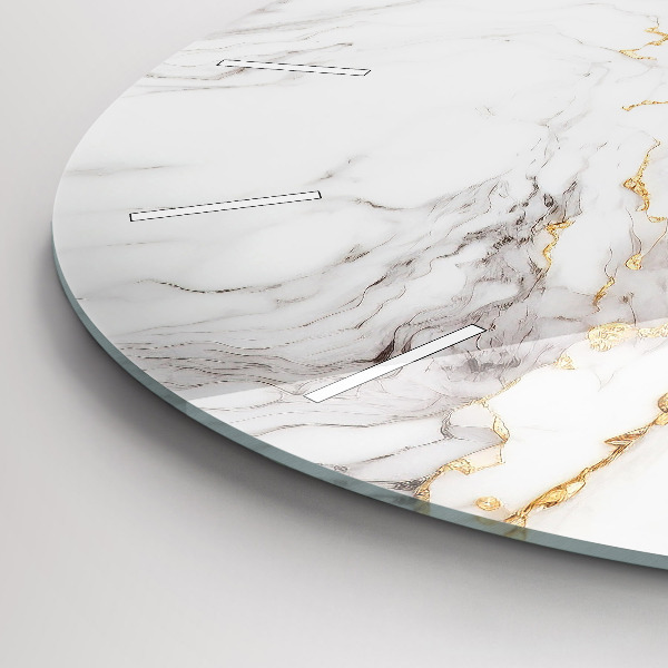 Kerek fali üvegóra Dekoratív márvány