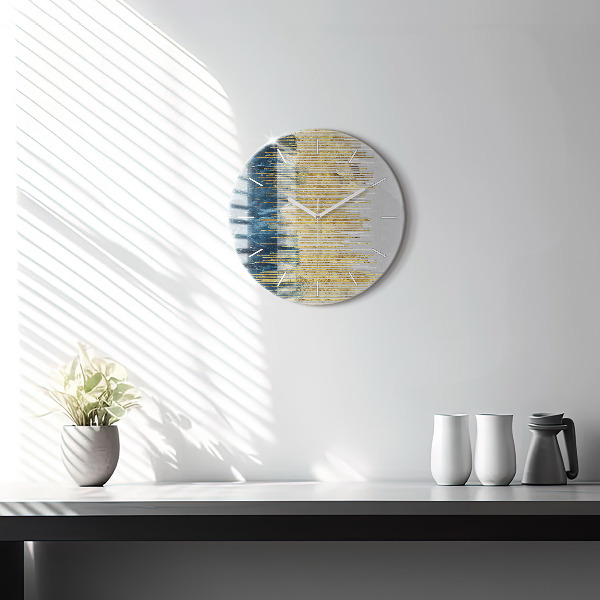 Kerek fali üvegóra Dekoratív minta és arany