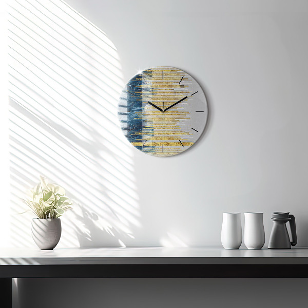 Kerek fali üvegóra Dekoratív minta és arany