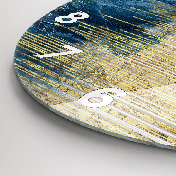 Kerek fali üvegóra Dekoratív minta és arany