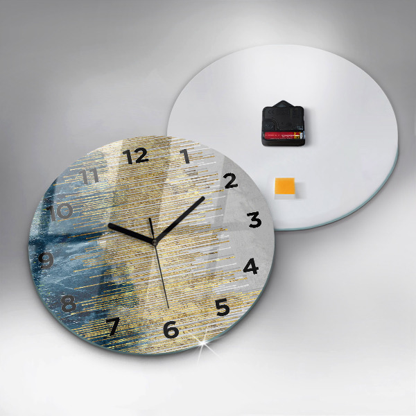 Kerek fali üvegóra Dekoratív minta és arany