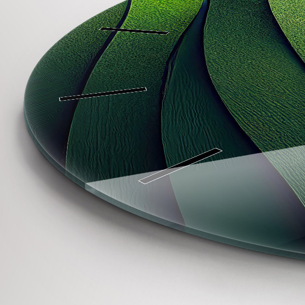 Kerek fali üvegóra Zöld mezők absztrakt