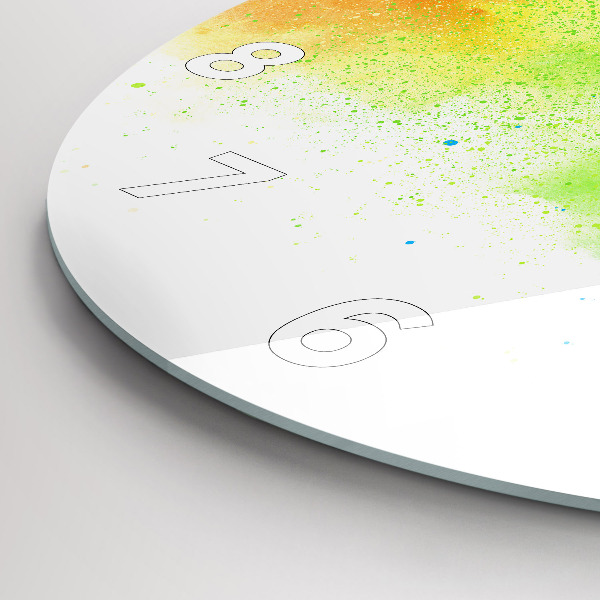 Kerek fali üvegóra Absztrakt szivárvány