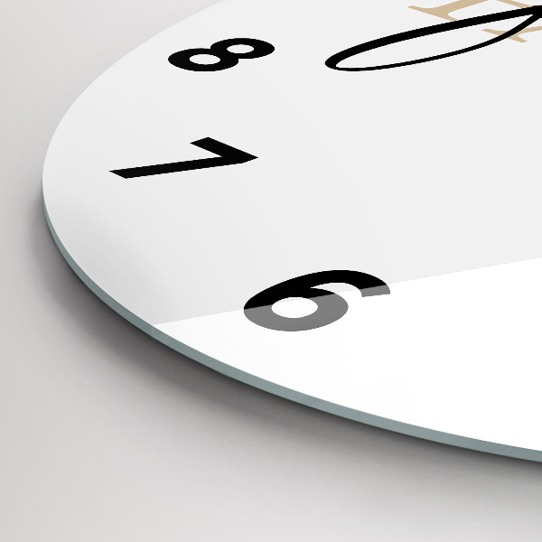 Kerek fali üvegóra Családi felirat