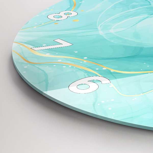 Kerek fali üvegóra Absztrakt márvány