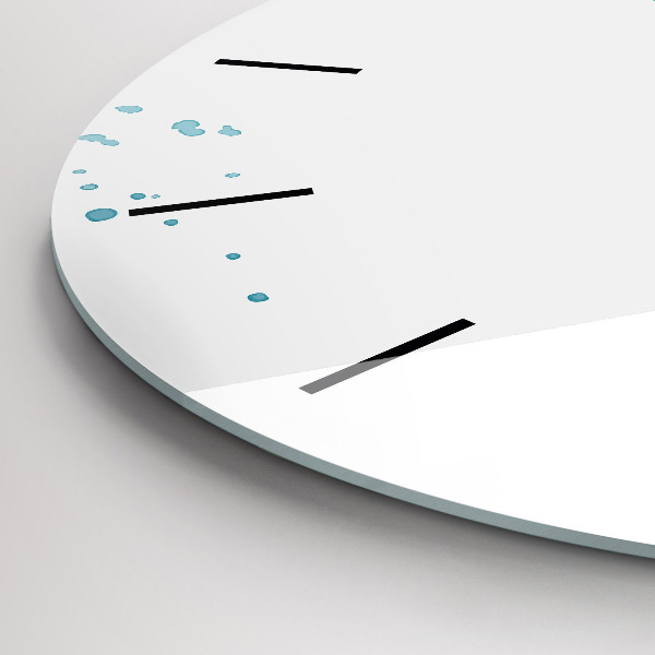 Kerek fali üvegóra Ecsetvonások