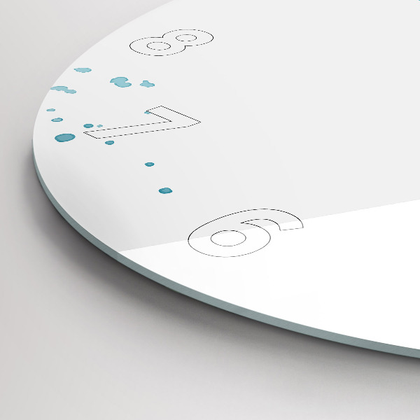 Kerek fali üvegóra Ecsetvonások