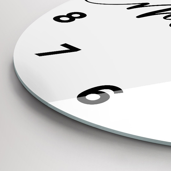 Kerek fali üvegóra Emlékek felirat