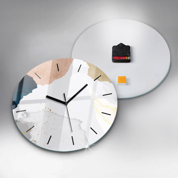 Kerek fali üvegóra Absztrakciós foltok