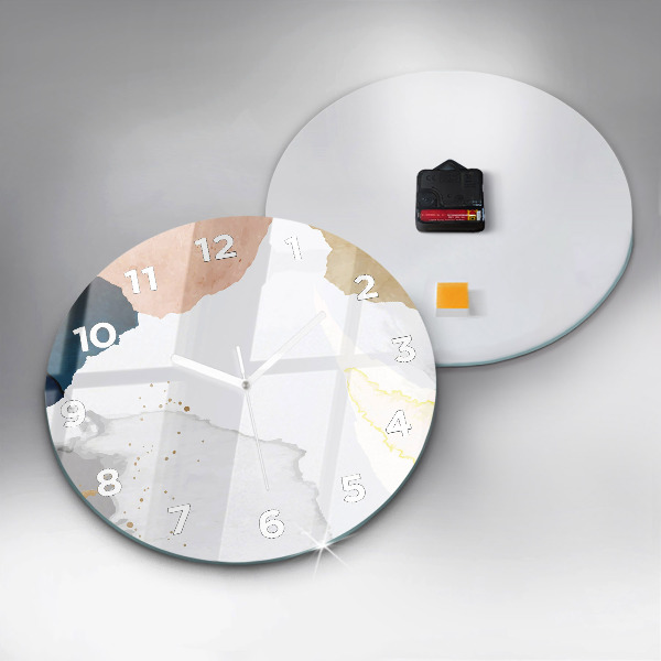 Kerek fali üvegóra Absztrakciós foltok