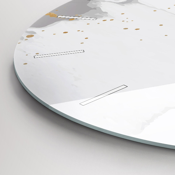 Kerek fali üvegóra Absztrakciós foltok