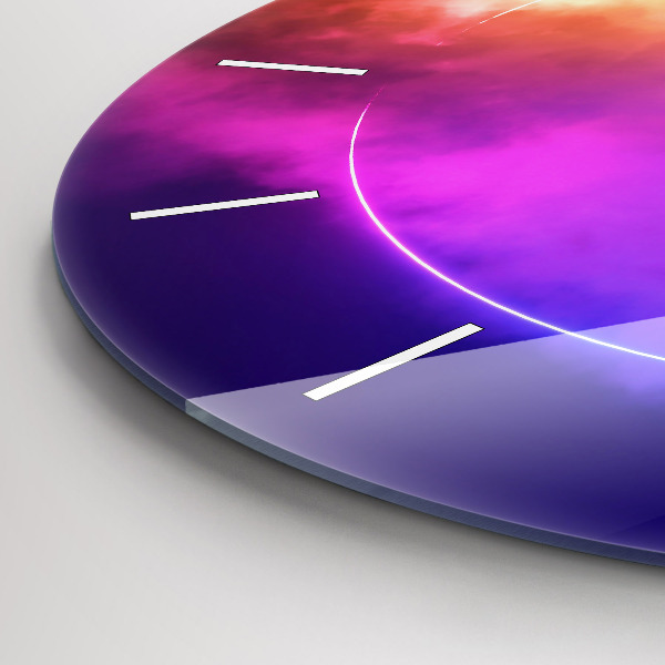 Kerek fali üvegóra 3D füst absztrakt