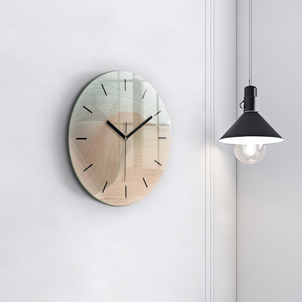 Kerek fali üvegóra Hullám absztrakció