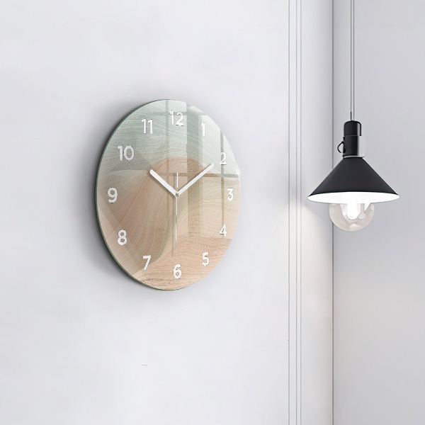 Kerek fali üvegóra Hullám absztrakció