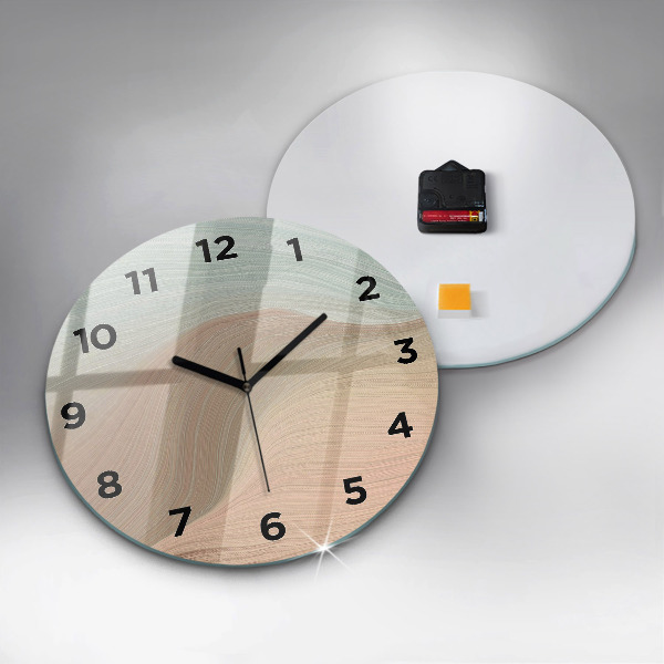 Kerek fali üvegóra Hullám absztrakció