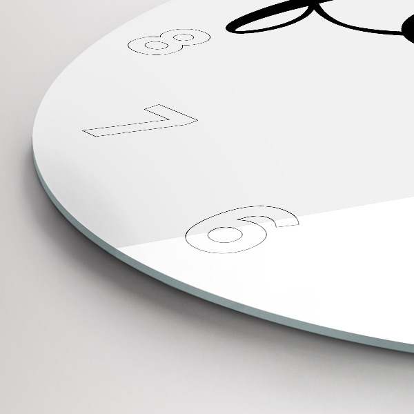 Kerek fali üvegóra Családi felirat és szív