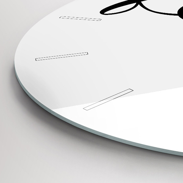 Kerek fali üvegóra Családi felirat és szív