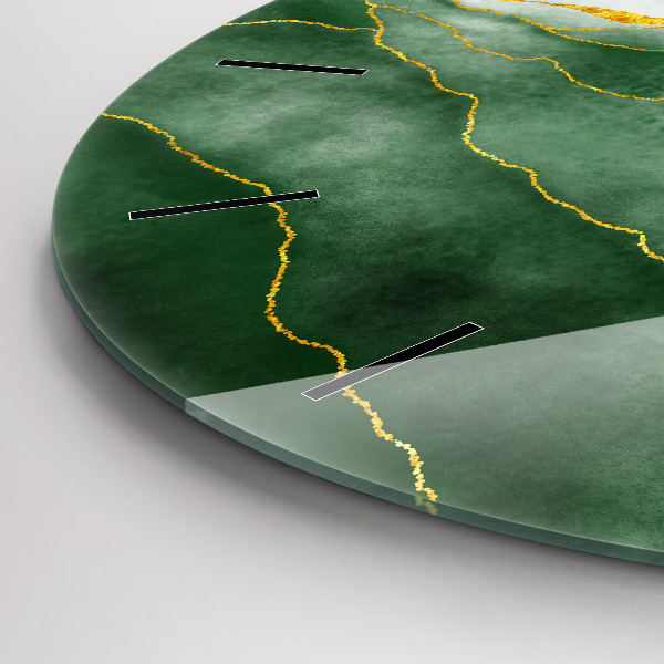 Kerek fali üvegóra Absztrakciós levelek