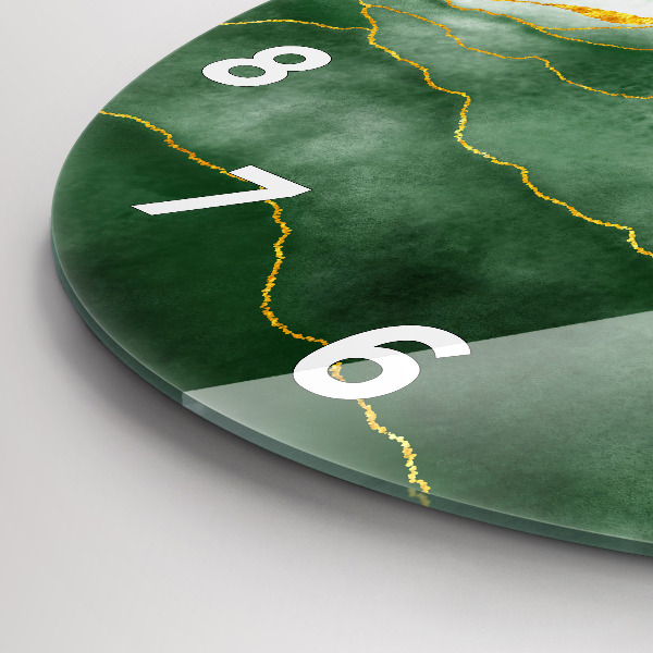 Kerek fali üvegóra Absztrakciós levelek