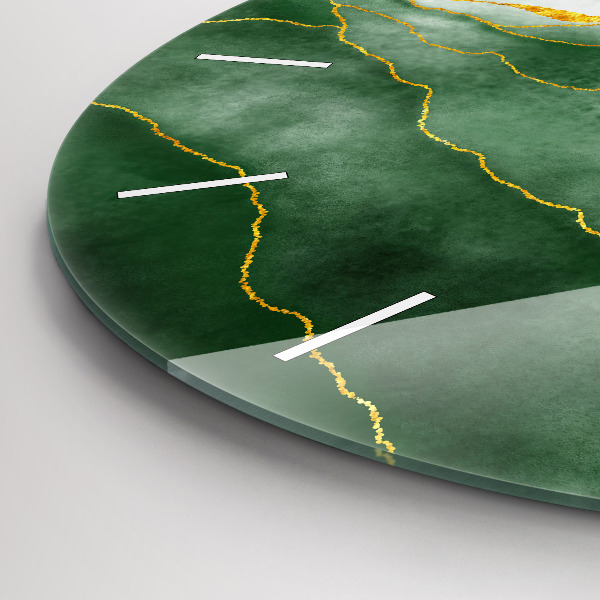 Kerek fali üvegóra Absztrakciós levelek